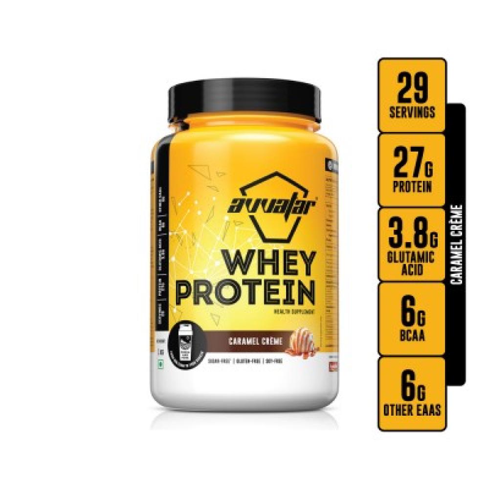 AVVATAR - WHEY PROTEIN | 1KG| CARAMEL CRÈME FLAVOUR | MADE WITH 100% FRESH COW'S MILK